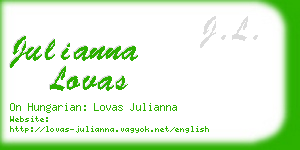 julianna lovas business card